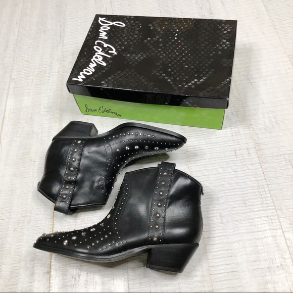 ❤️SOLD❤️ Sam Edelman Brian western ankle boot bootie stud - Picture 5 of 7